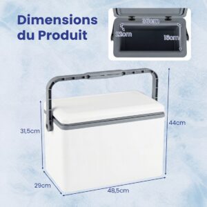 12L Rigid Cooler Valge
