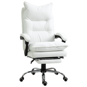 Kontoritool lamamisfunktsiooniga, valge, 66 x 72 x 122-130 cm