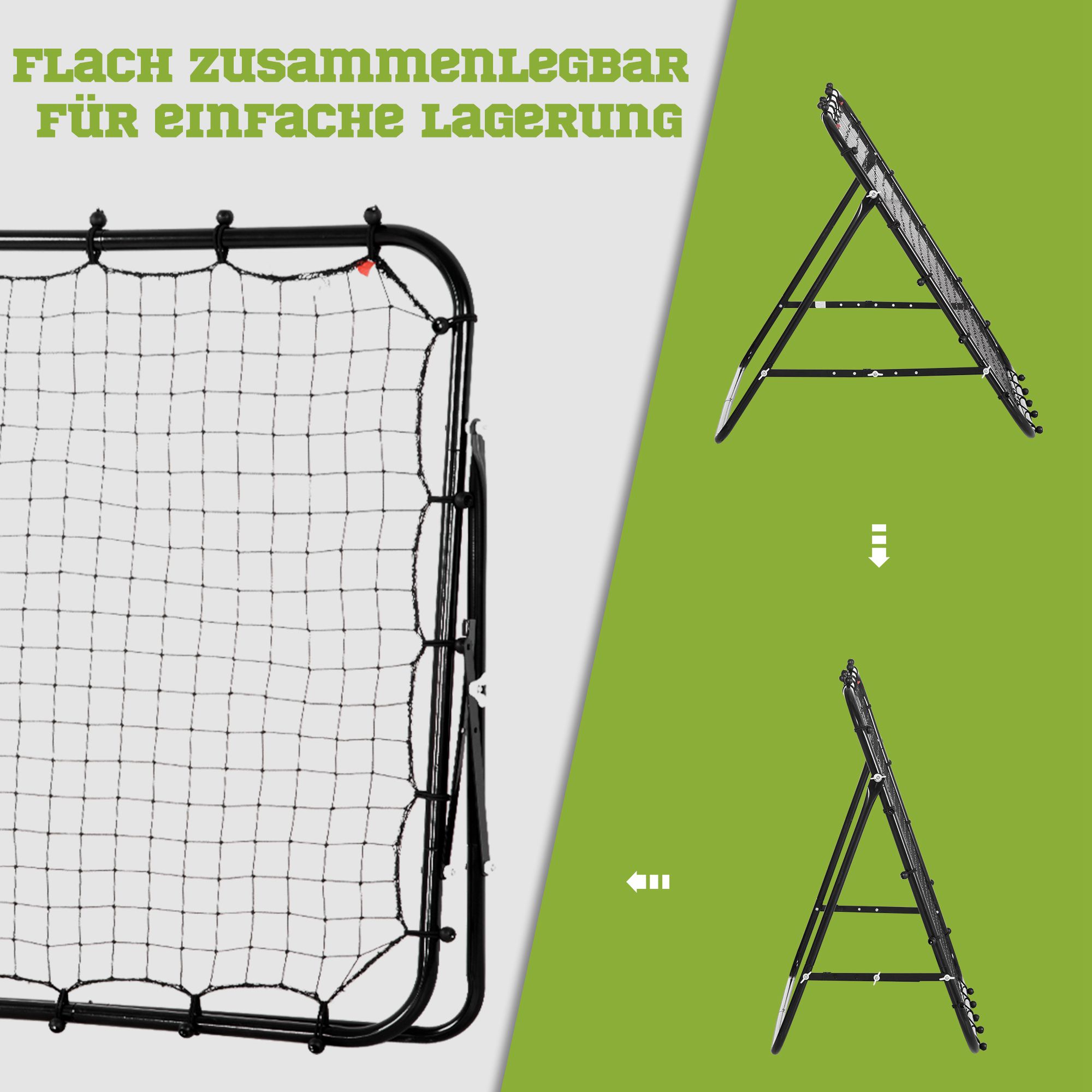 Futbolo rebounderis, 84 x 84 cm, juodas - Image 4