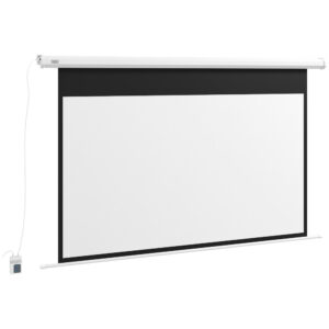 Motoriseeritud projektoriekraan, 84 tolli, 16:9, valge