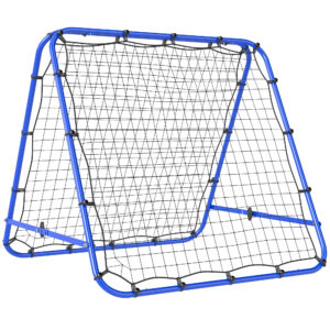 Divpusējs futbola rebounders ar regulējamu leņķi, zils, 100 x 68-95 x 90 cm