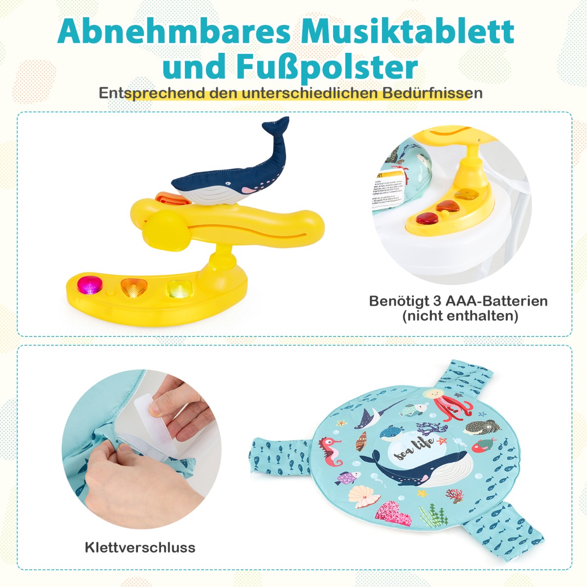 Vauva Aktiviteettikeskus Säädettävä Korkeus Sininen - Image 7
