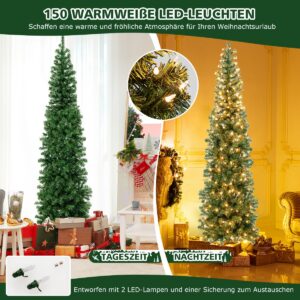 210cm puolikuusi LED-valoilla