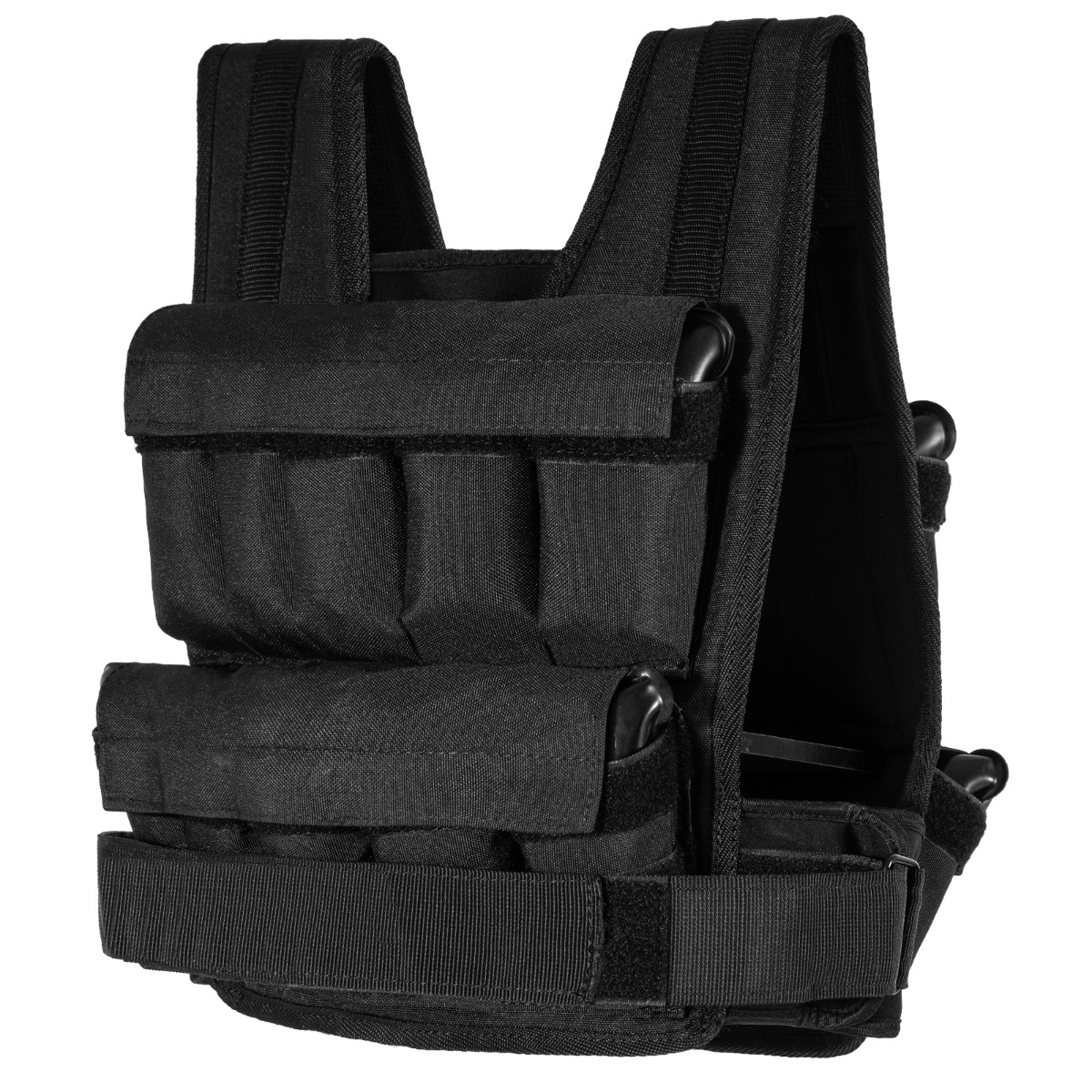 20 kg svara veste ar no艈emamiem dzelzs svariem, melna