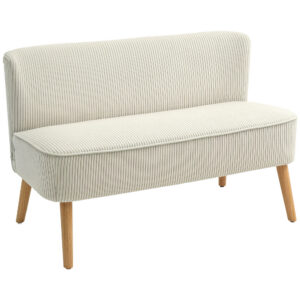 2-kohaline diivan, pehme polsterdus, kergesti hooldatav kate, kuni 150 kg, 117 x 56,5 x 77 cm, kreemvalge