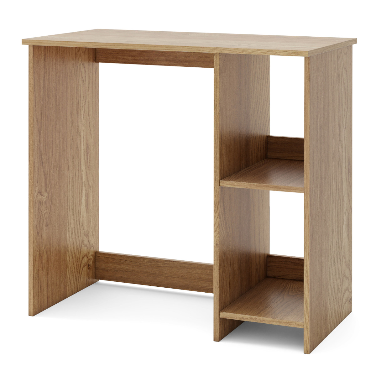 Darbo stalas 80x40cm su 2 skyreliais natūrali spalva