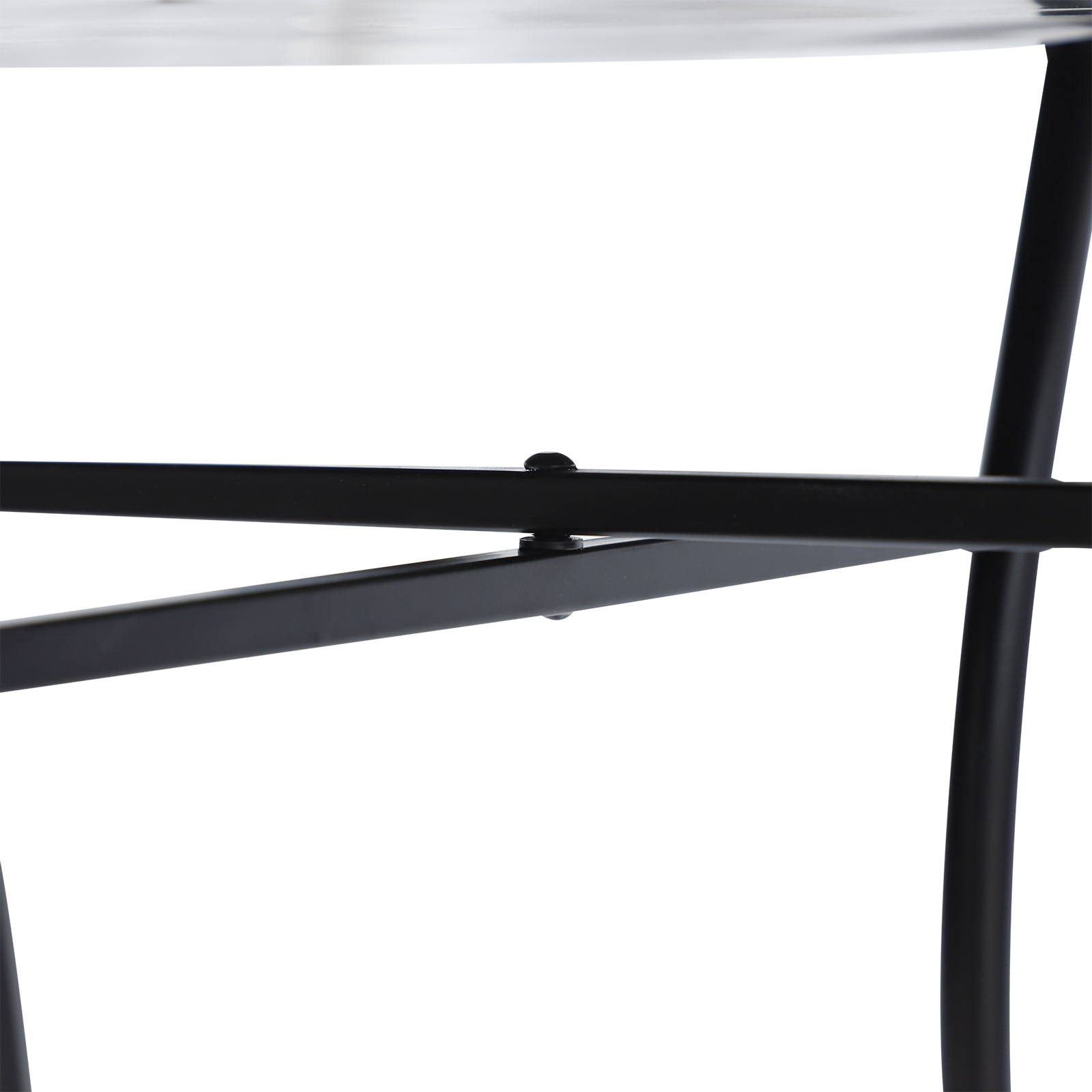 Apvalus sodo staliukas su mozaika, plienas ir keramika, oranžinė / balta, Ø60 x H71 cm - Image 8