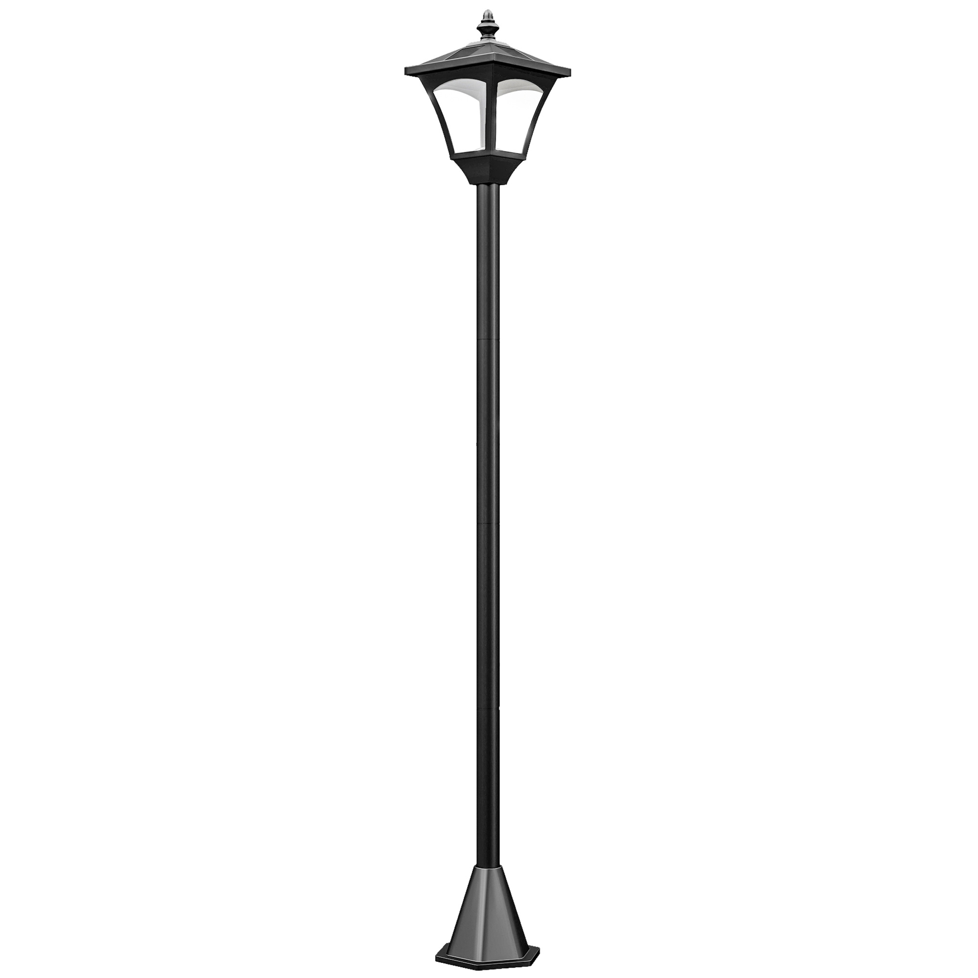 Päikeseaia latern LED, 30 luumenit, 120 cm, must