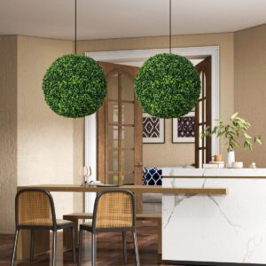 2 tk 19-tollised kunstlikud topiaaripallid võlts boxwood taimed