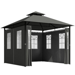 Pavillon ballīšu telts, 3 x 3 x 2,88 m, tumši pelēka