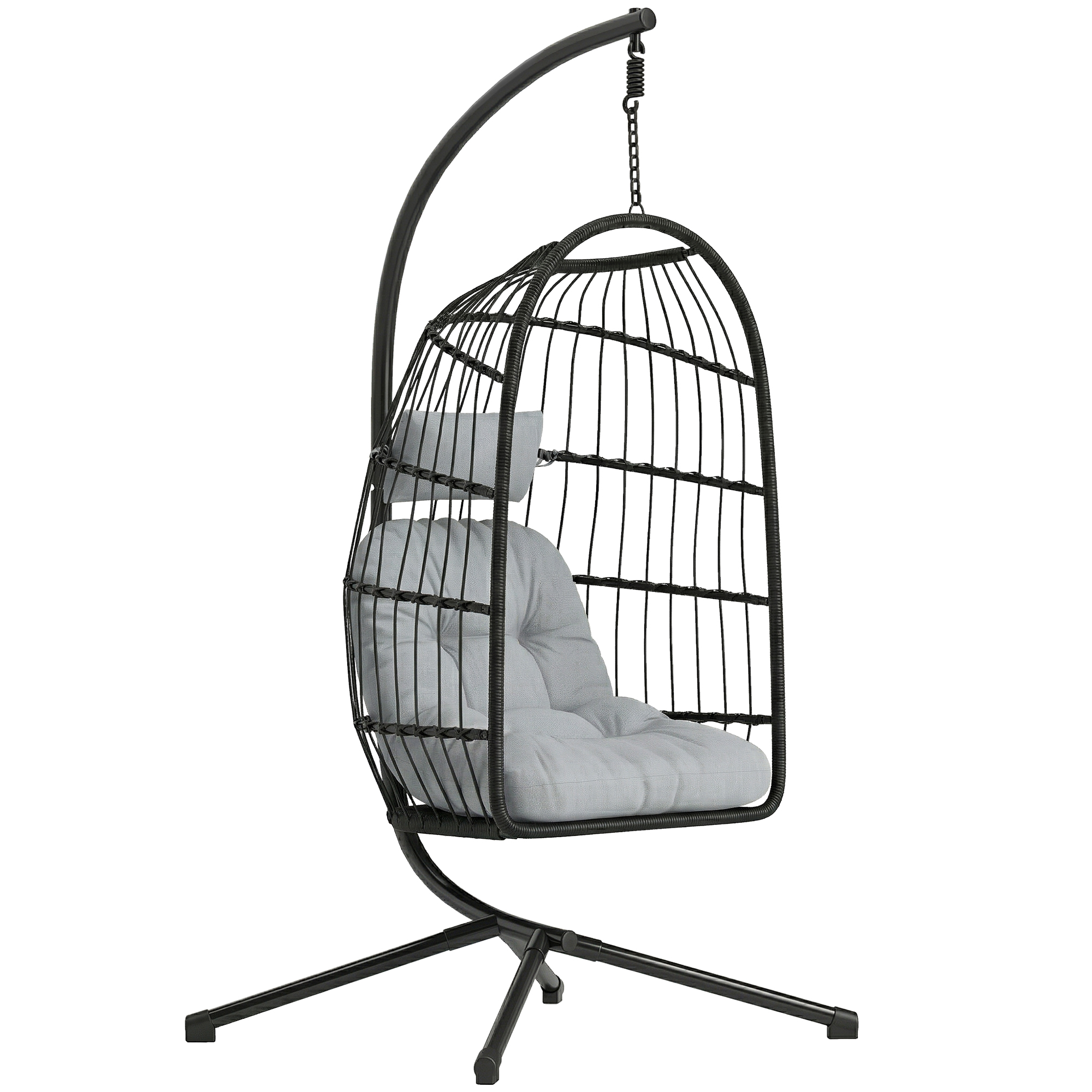 Ripptool alusega, kokkupandav, must, helehall, 120 kg