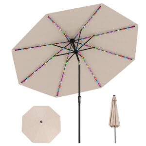 290 cm päikesevari LED-valgusega, beež