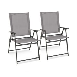 2-osaline kõrge seljatoega aiatool hall