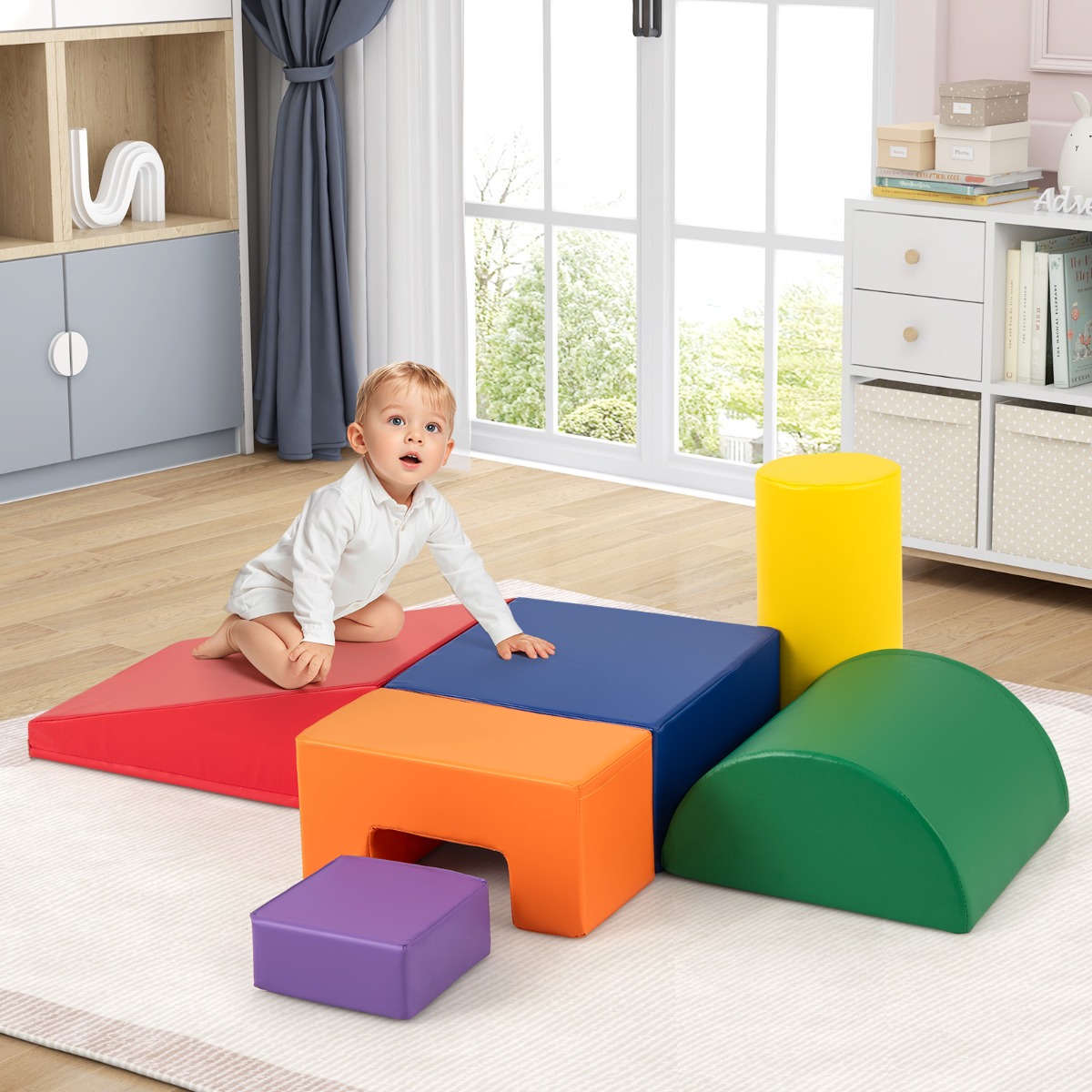 6 daļu krāsains iekštelpu kāpšanas un rāpošanas komplekts bērniem - Image 2