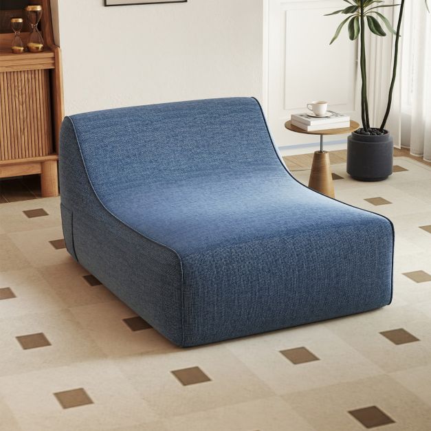Ergonominen L-muotoinen ilmatäytteinen sohva sininen - Image 2