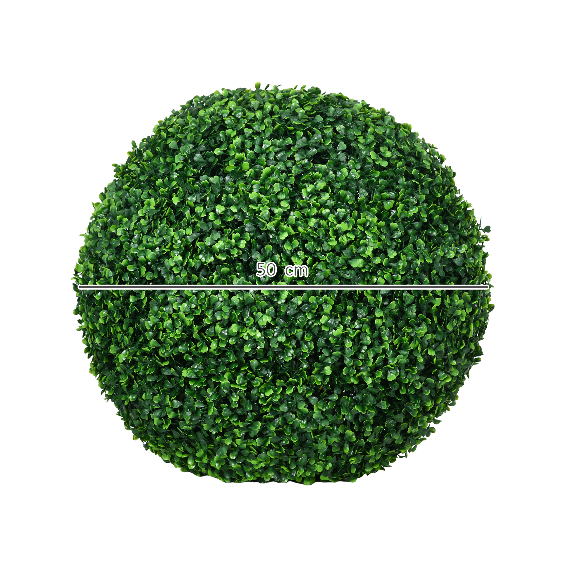 2 vnt dirbtinių buksmedžio rutulių rinkinys, žalia, Ø 50 cm - Image 3