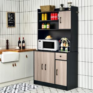 4-uksega köögikapp must/valge