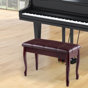 Pianojakkara pehmustetulla istuimella ruskea
