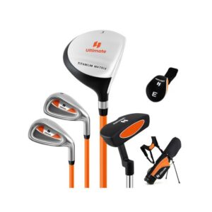 Laste paremakäeline golfikomplekt 8-10 aastastele, oranž