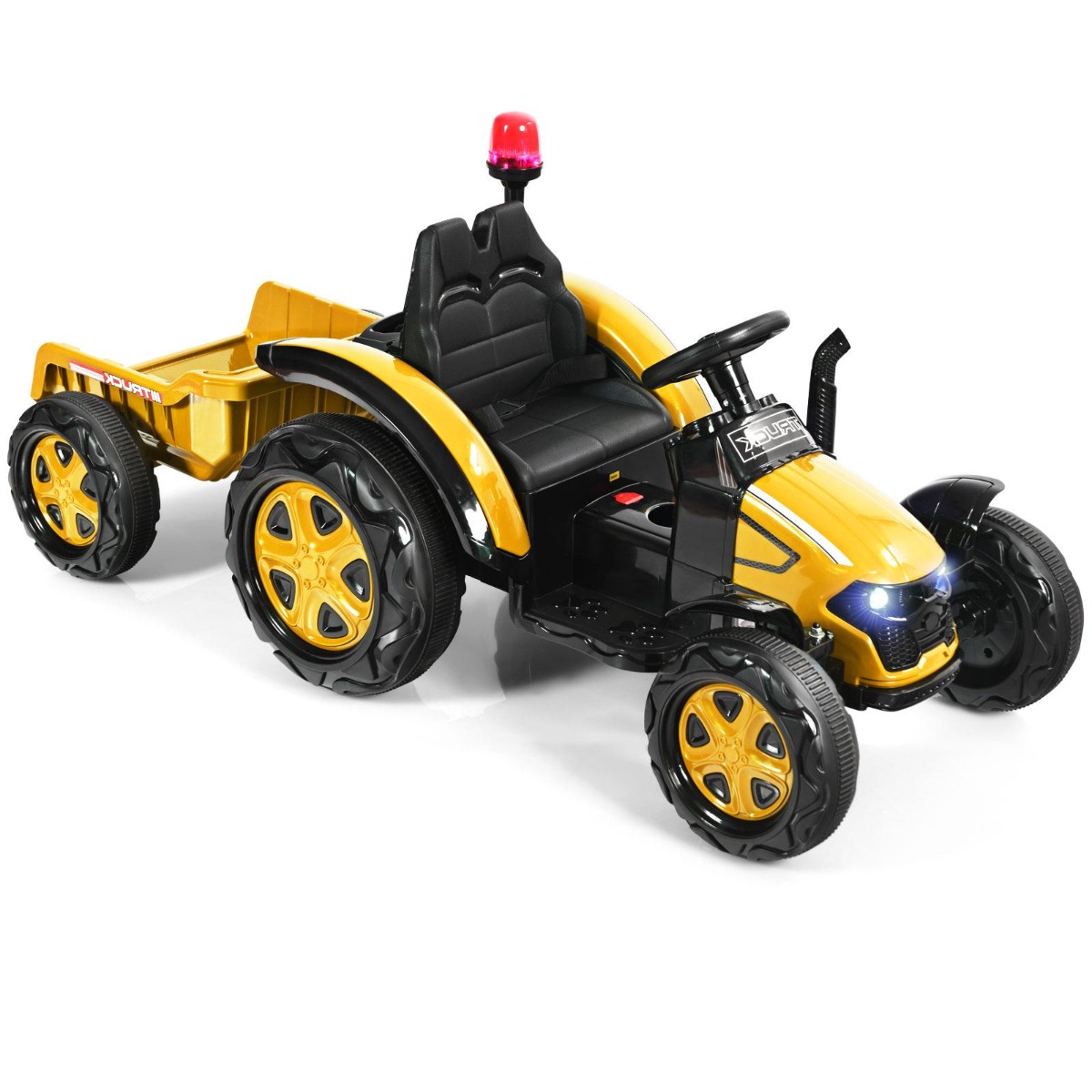 12V laste elektritraktor haagisega kollane - Image 6