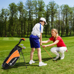 Laste golfikomplekt 11-13 a, paremkäeline, oranž