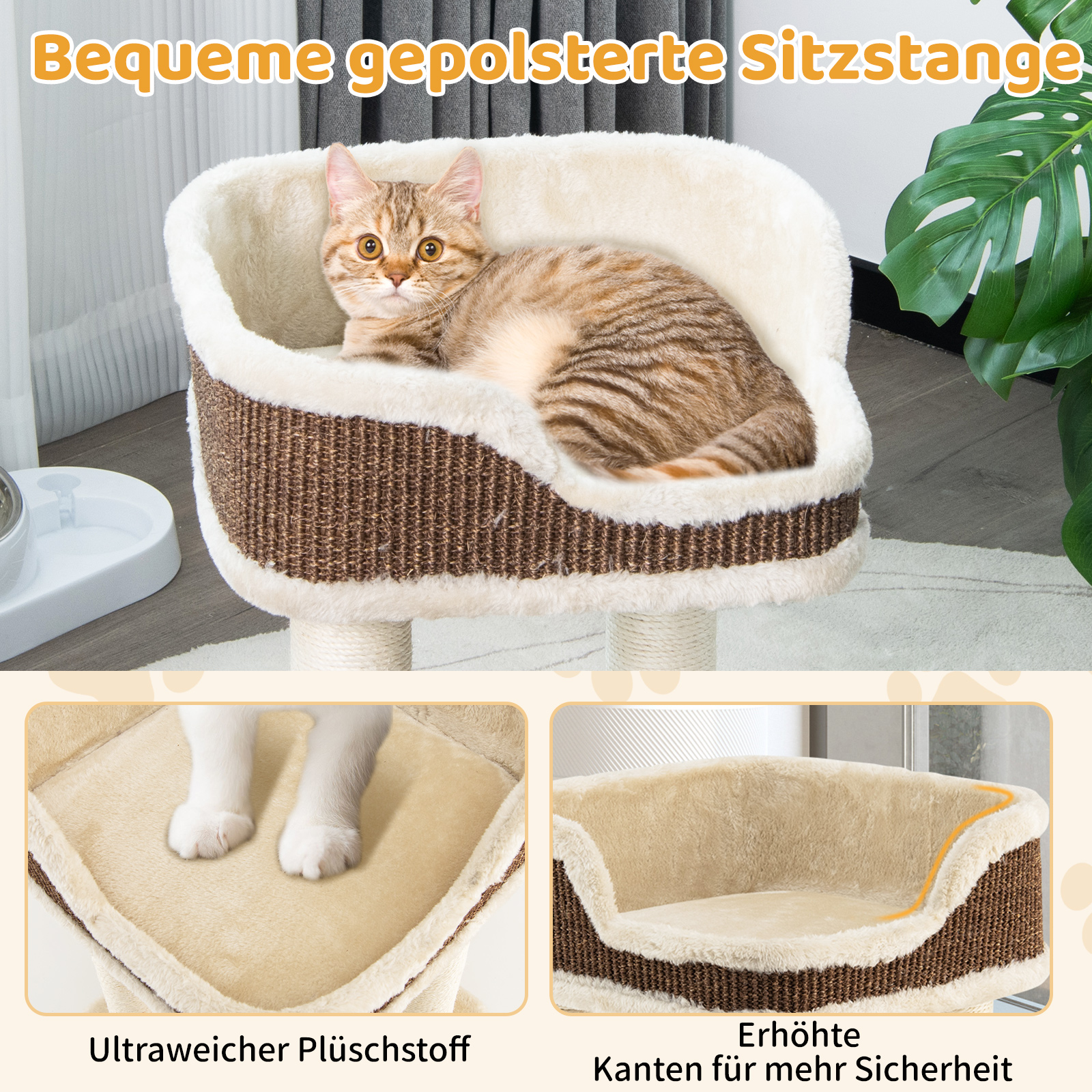 Väike Sisekasutusega Kassipuu Pehme Pesaga ja Sisaliga - Image 6