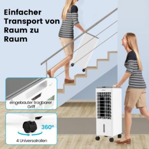 3-Ühes õhkjahuti ventilaator niisutaja 2,8 l veepaagiga, 60 W, 12 h taimeriga, hall