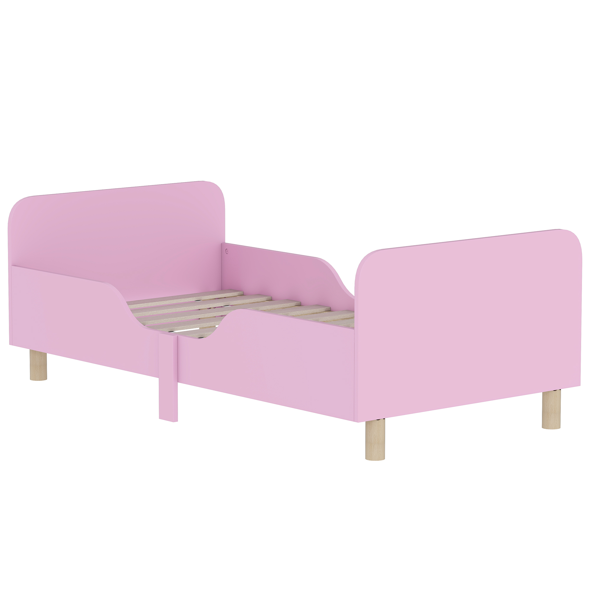 Laste voodiraam, roosa, MDF, 143,5 x 74,2 x 50 cm