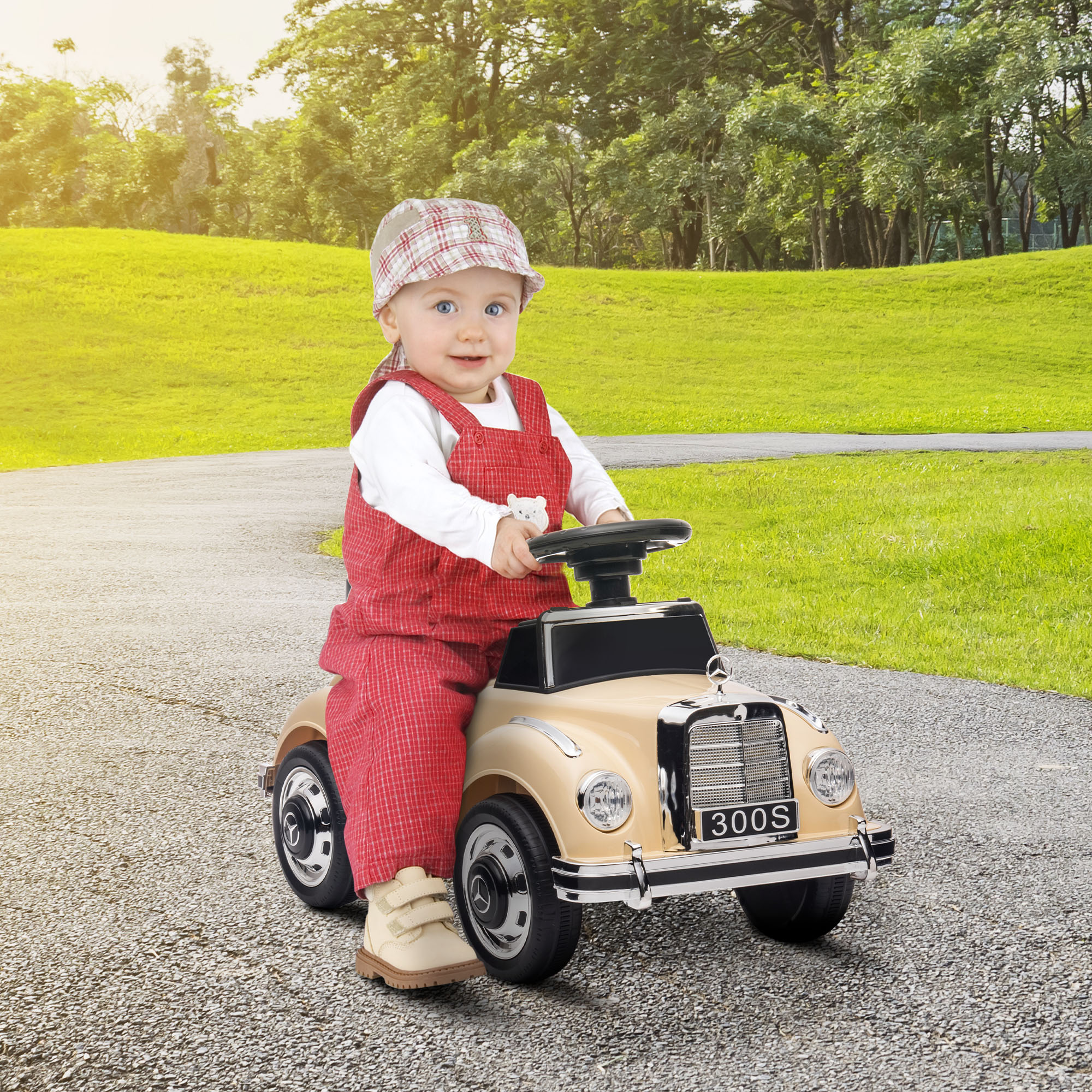 Laste sõiduauto Mercedes-Benz 300S, beež, 77,5 x 41,5 x 45 cm