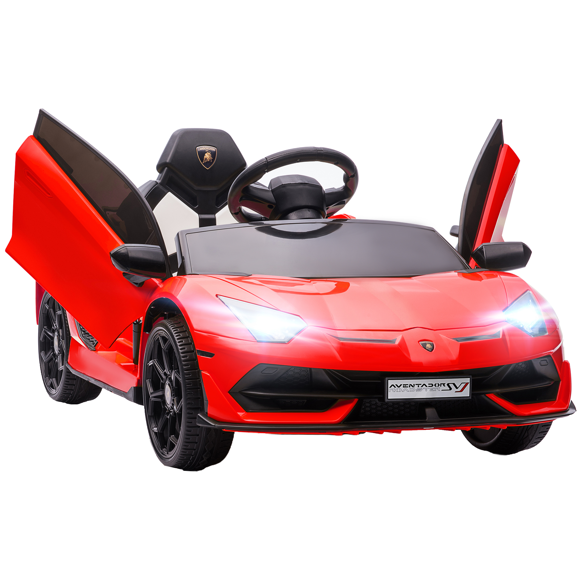 Elektriline lasteauto Lamborghini Aventador SVJ Roadster, punane, 107,5 x 64,5 x 47 cm