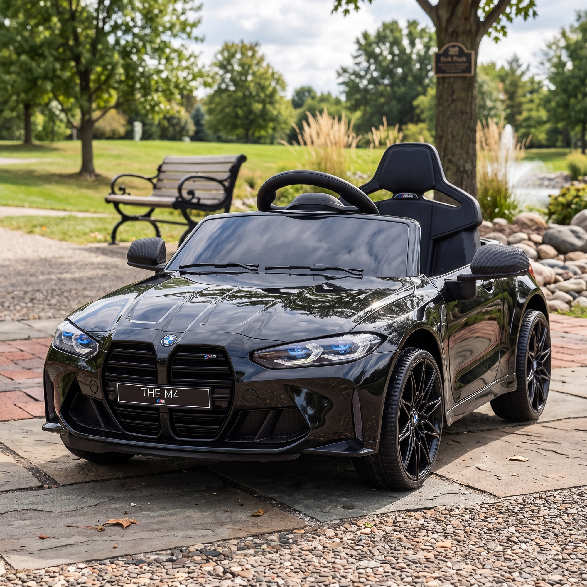BMW M4 elektriauto lastele, must, 108 x 69,5 x 51 cm