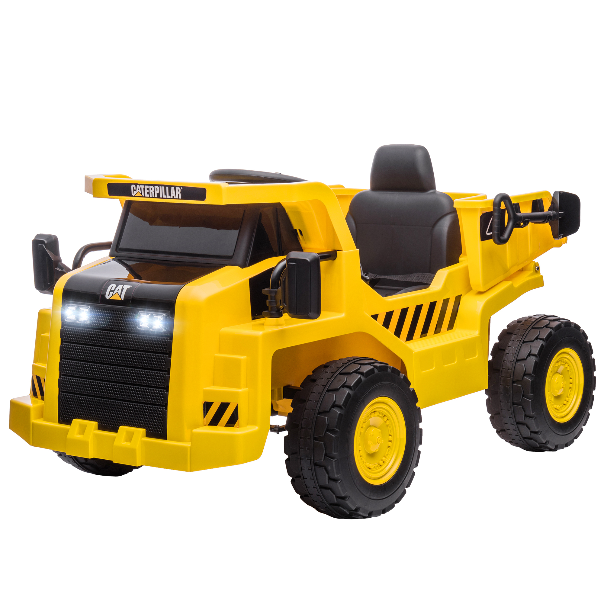 Elektriline laste ekskavaator Caterpillar, kollane, 110 x 70,5 x 61,5 cm
