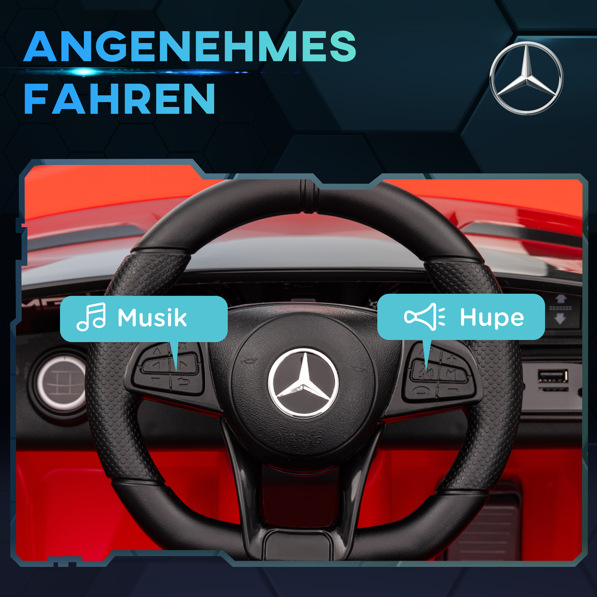Elektriline lasteauto Mercedes-Benz AMG GTR, punane, 108 x 67 x 46 cm, 12V
