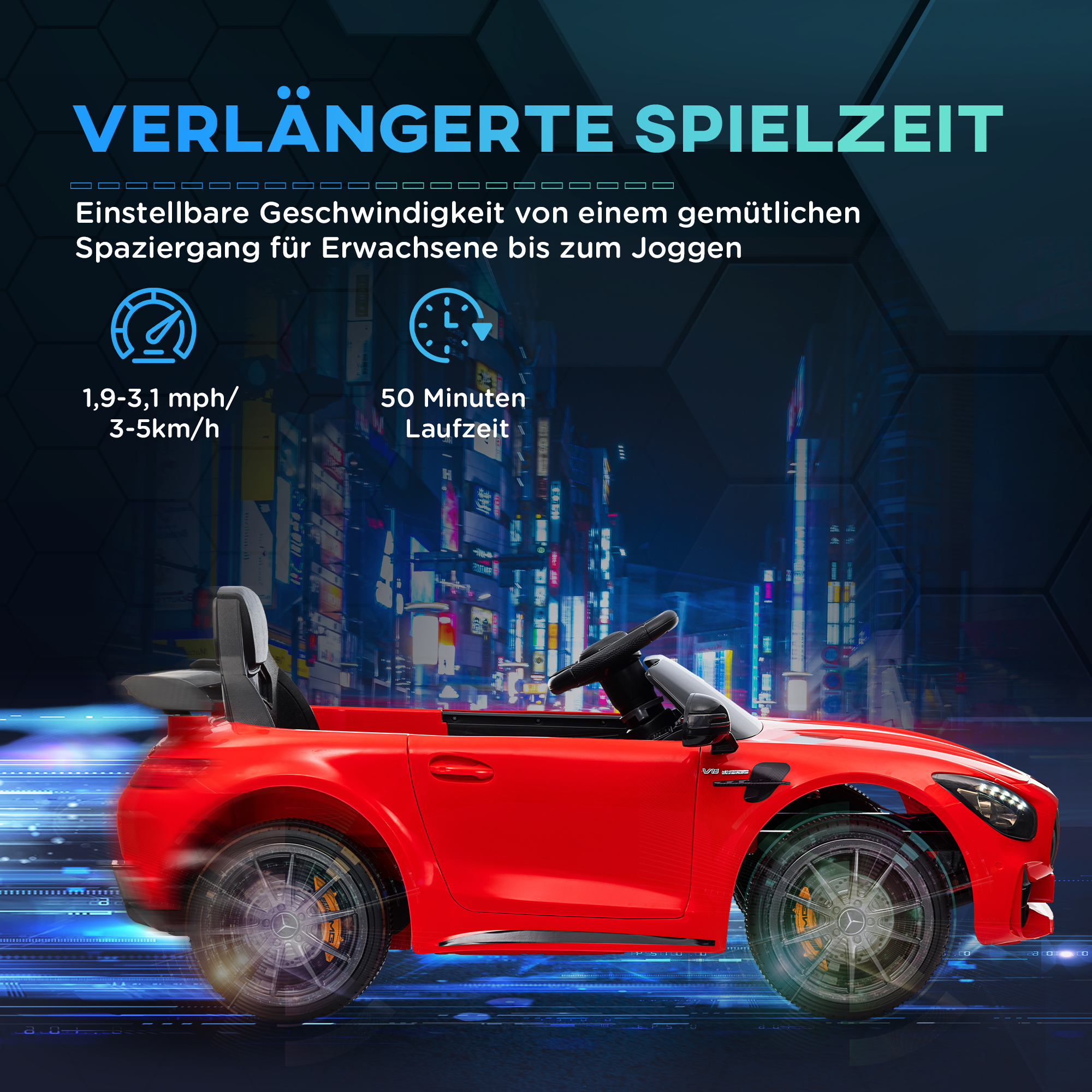 Elektriline lasteauto Mercedes-Benz AMG GTR, punane, 108 x 67 x 46 cm, 12V