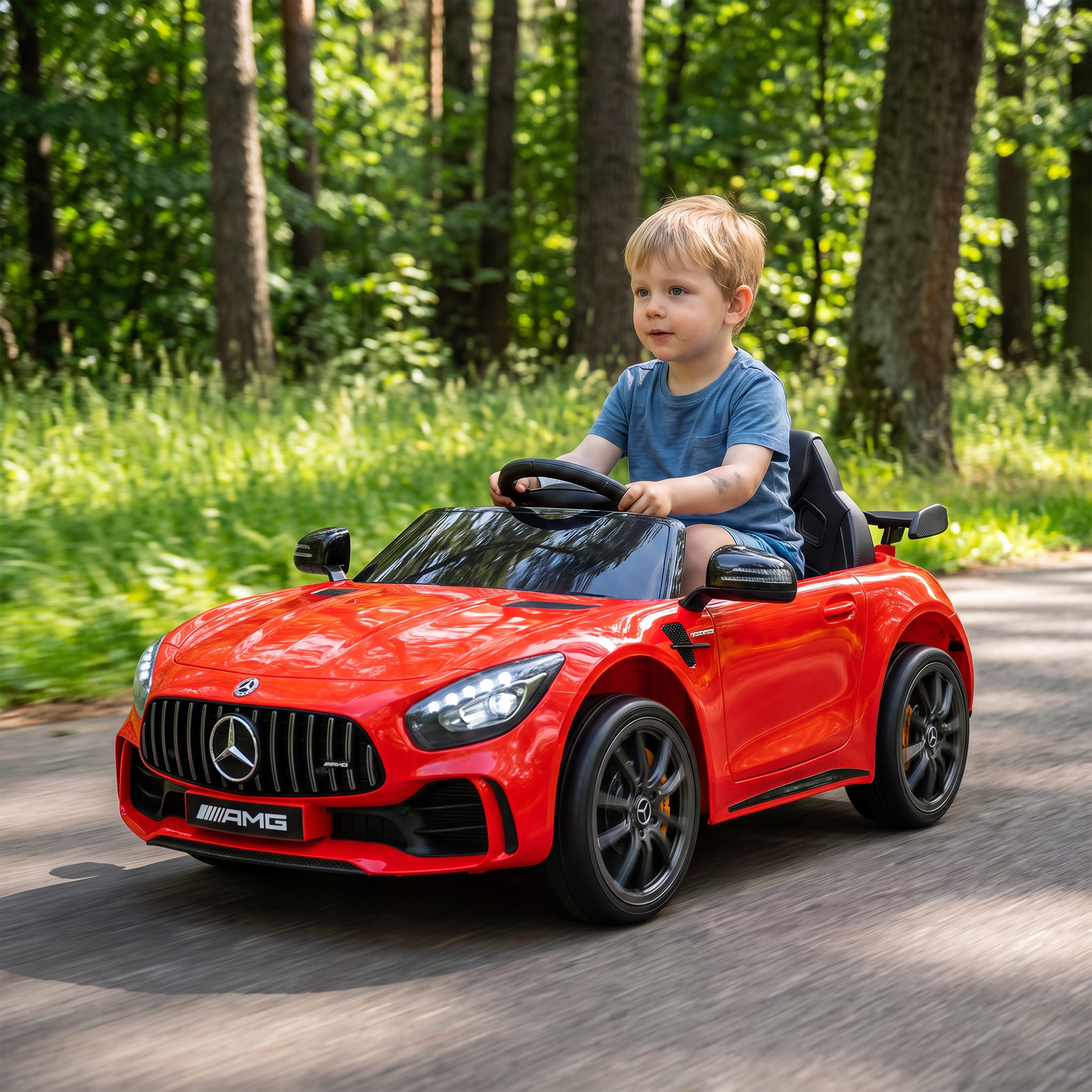 Elektriline lasteauto Mercedes-Benz AMG GTR, punane, 108 x 67 x 46 cm, 12V