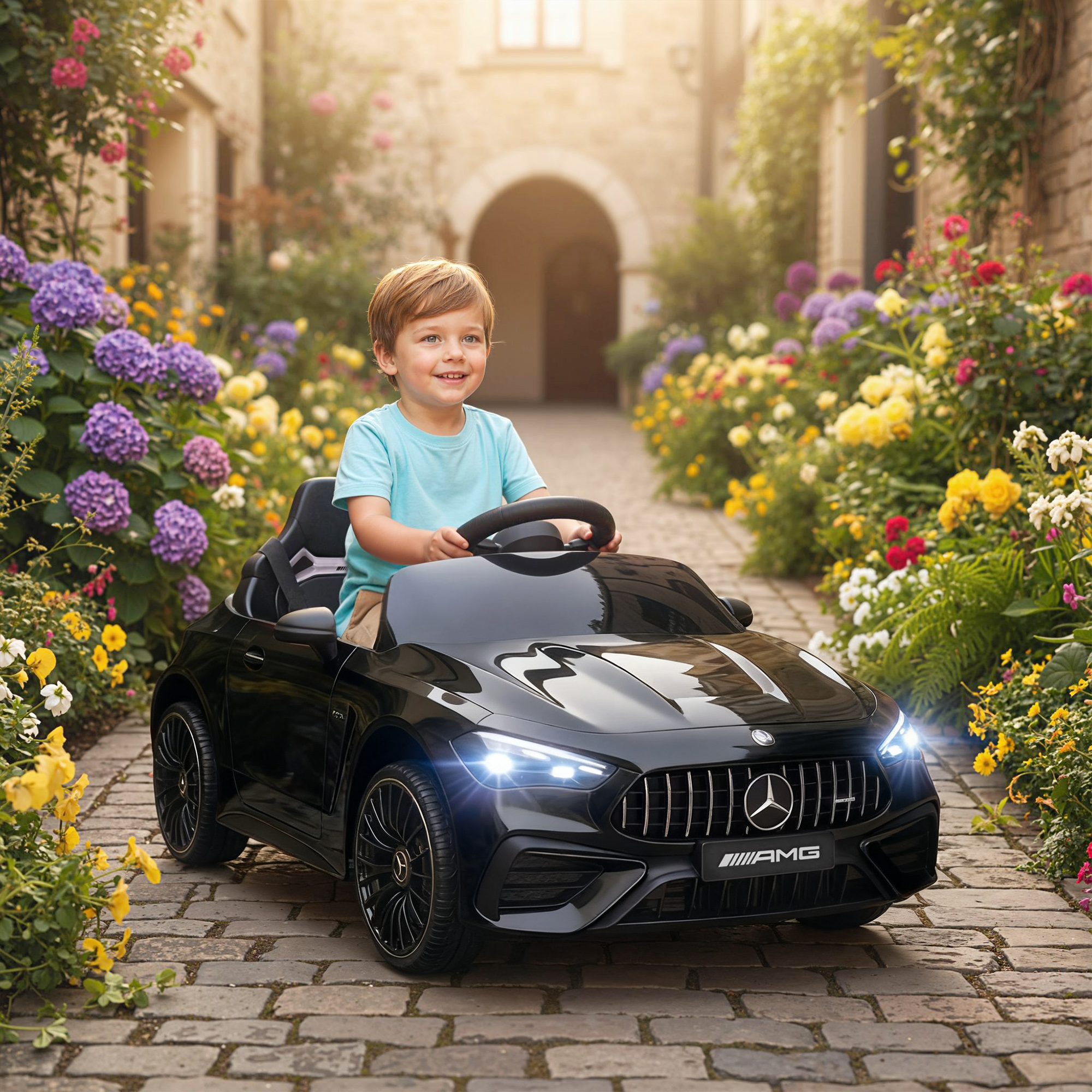 Laste elektriauto Mercedes-AMG disainis, must, 99 x 55 x 43 cm