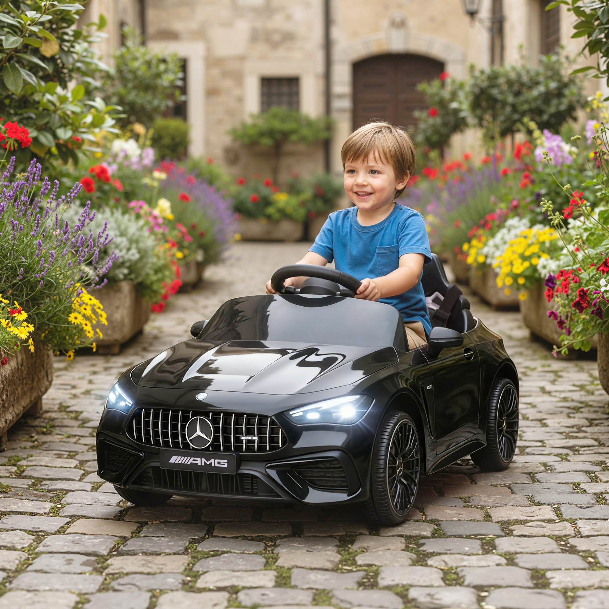 Laste elektriauto Mercedes-AMG disainis, must, 99 x 55 x 43 cm
