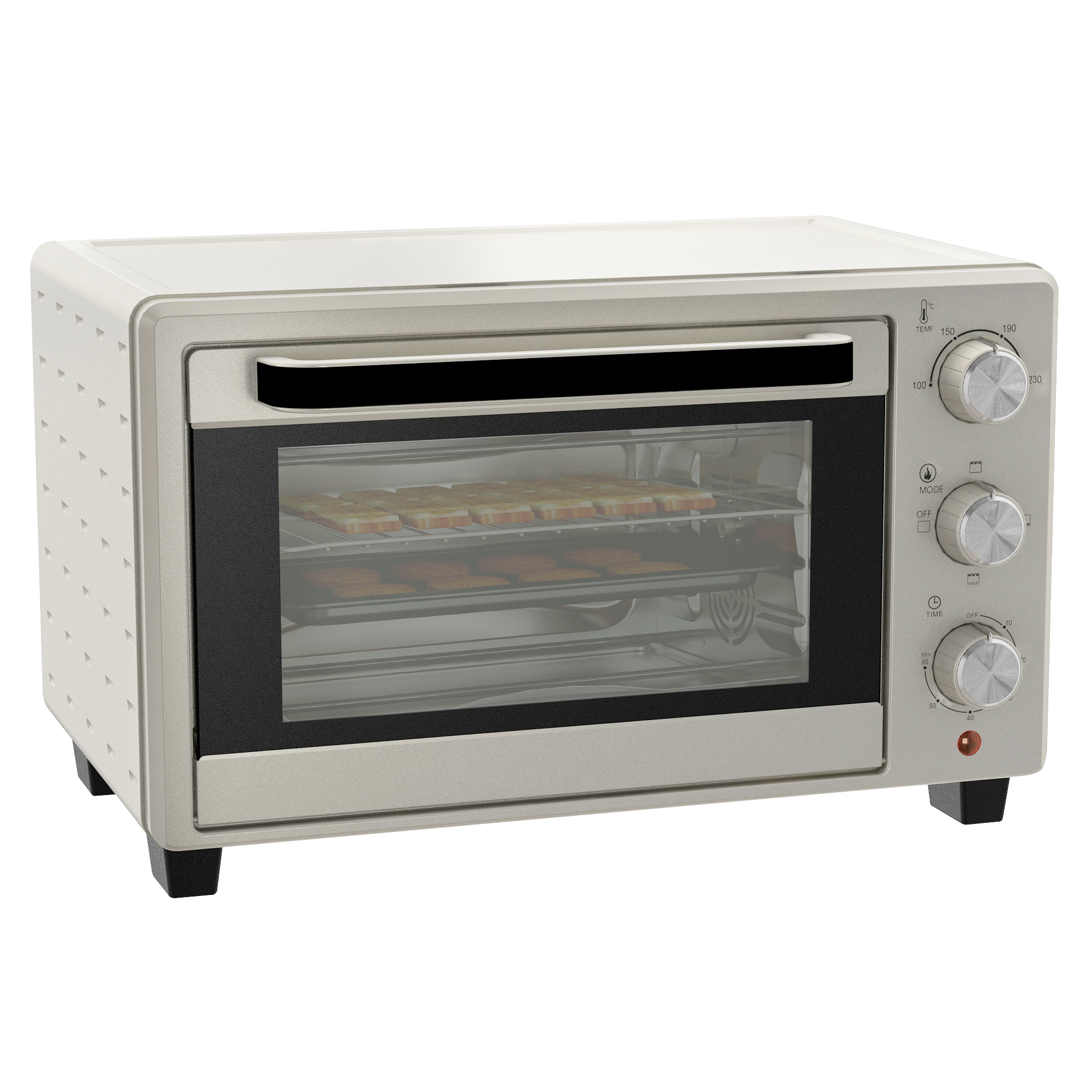 Mini ahi, 21 l, 1400 W, kreemvalge, roostevaba teras