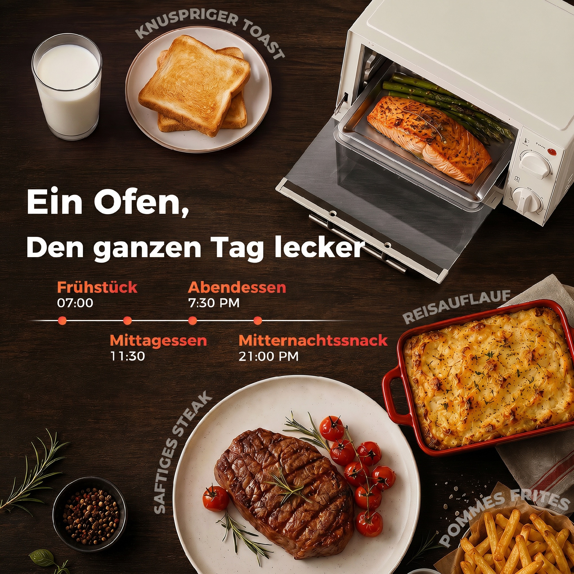 Mini ahi, 9 l, kreemvalge, roostevaba teras