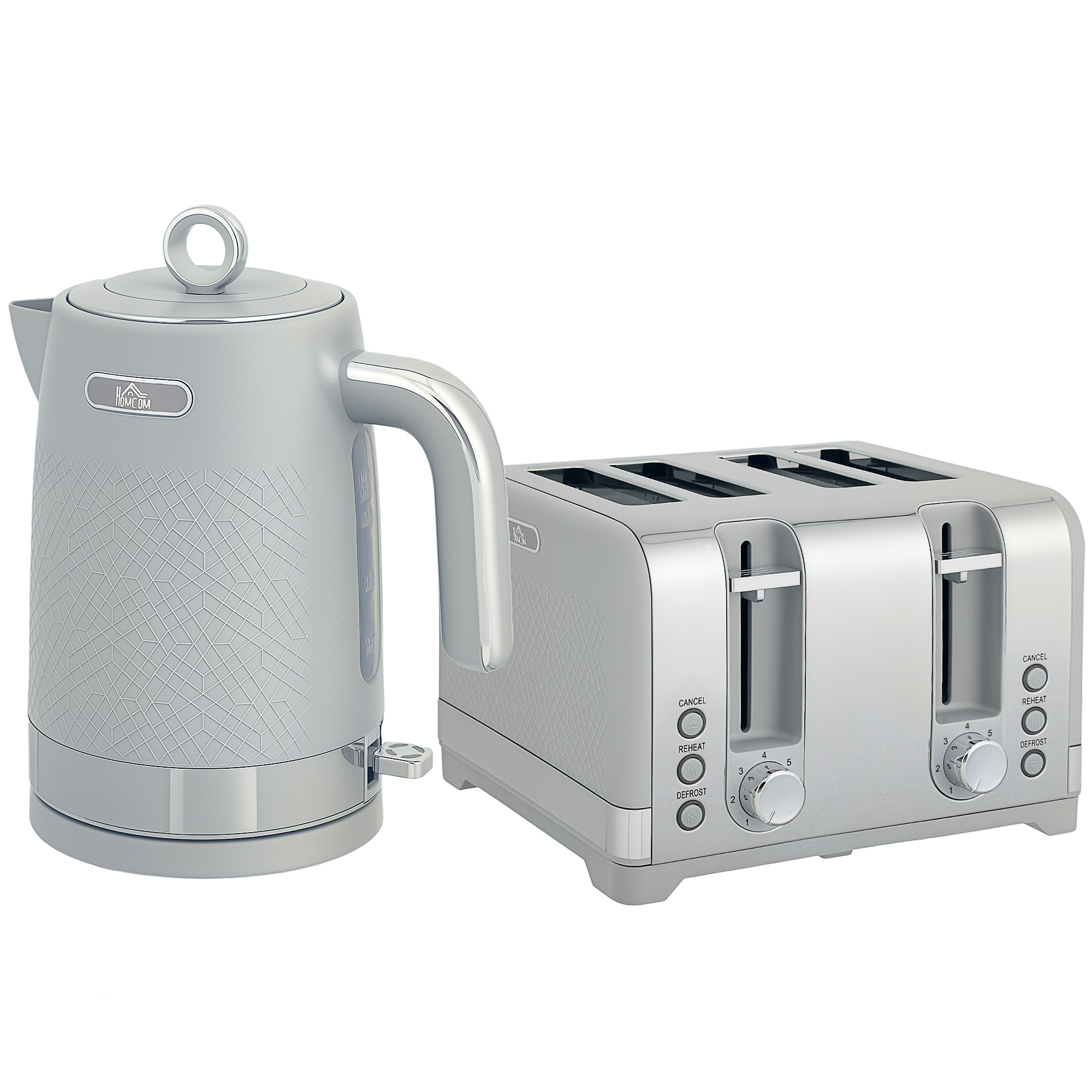 Veekeetja ja röstri komplekt, hall, 1,7 l, 2200 W
