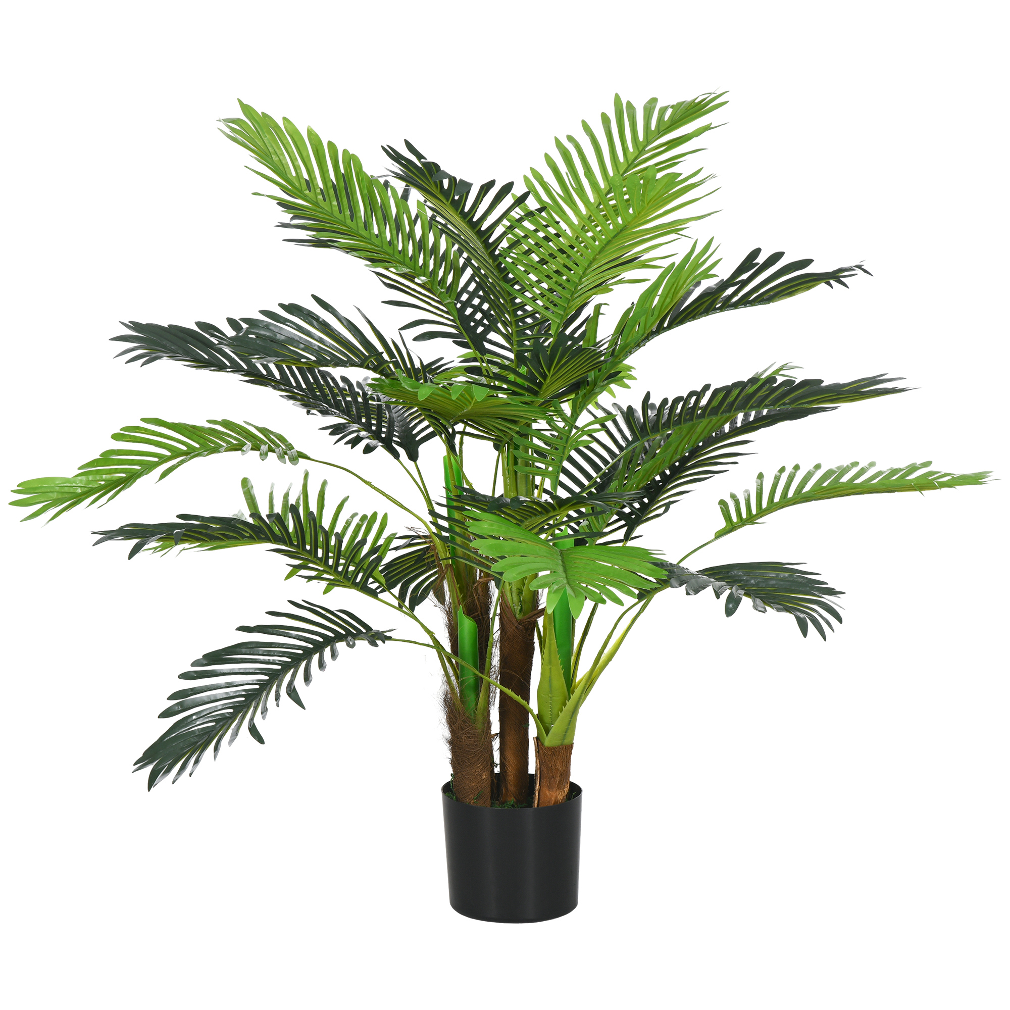Kunstpalm, 1 m, roheline ja pruun, plast, potiga