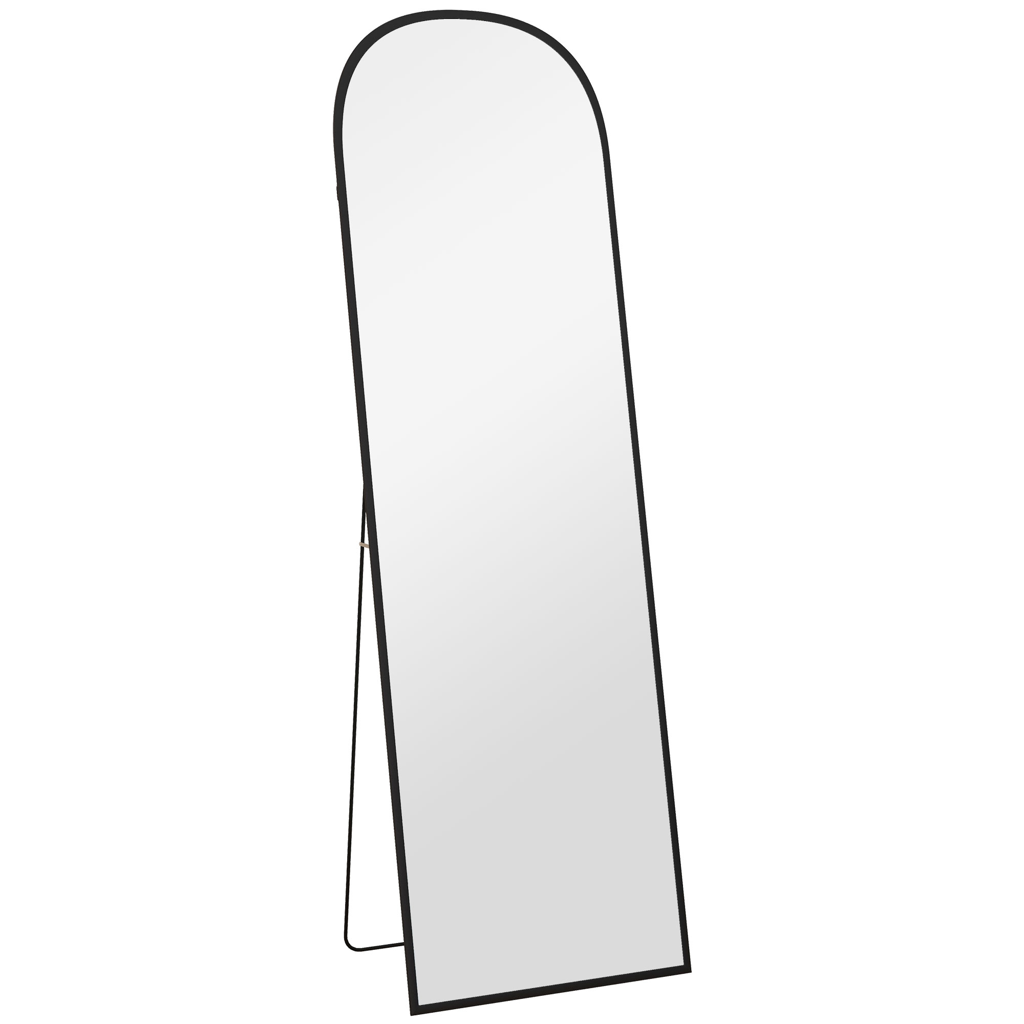 täispikkuses peegel, must, 50 x 1,5 x 161,5 cm