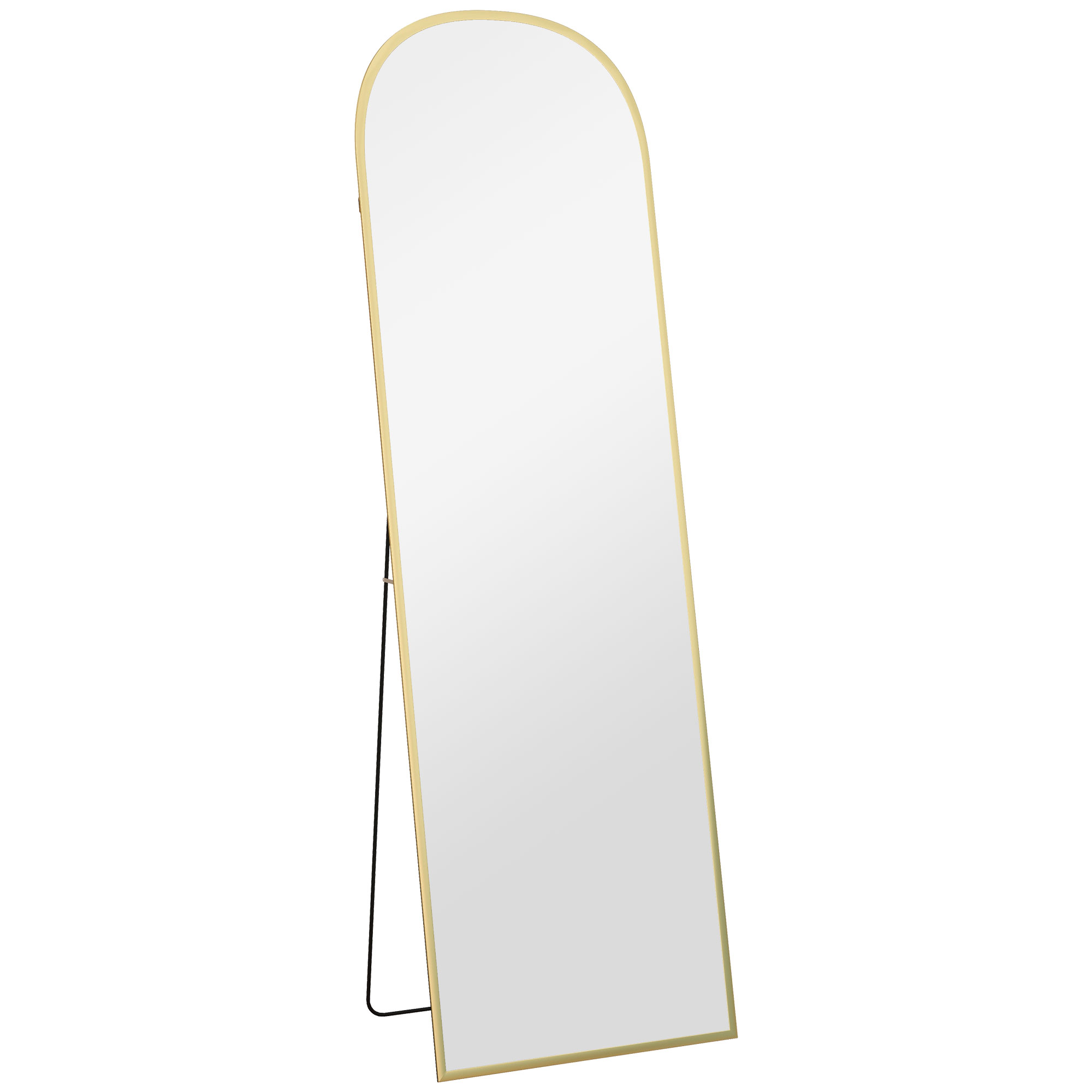 Täispikkuses seisev peegel, kuldne, 50 x 1,5 x 161,5 cm