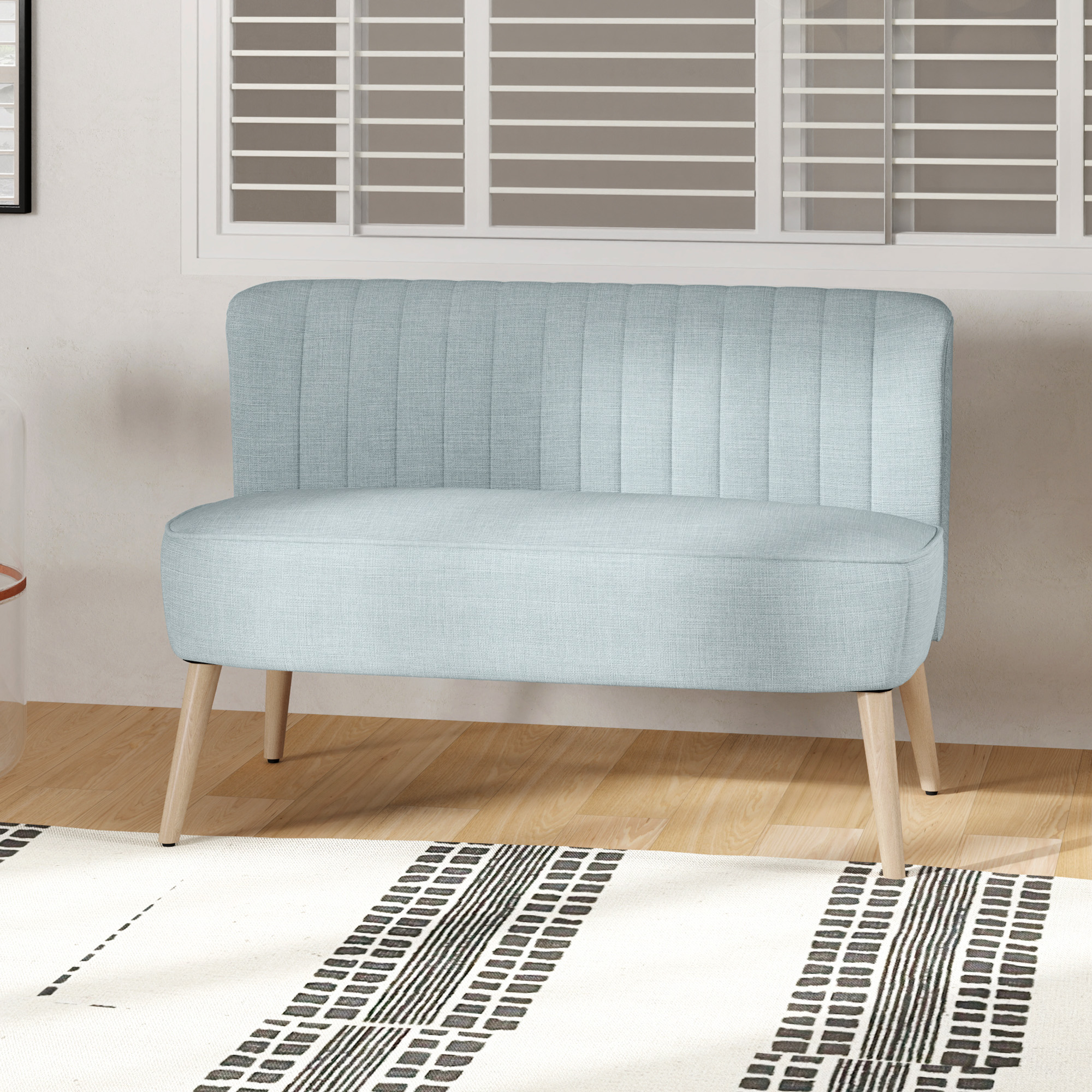 2-kohaline diivan, heleroheline, 117 x 56,5 x 77 cm, kuni 220 kg