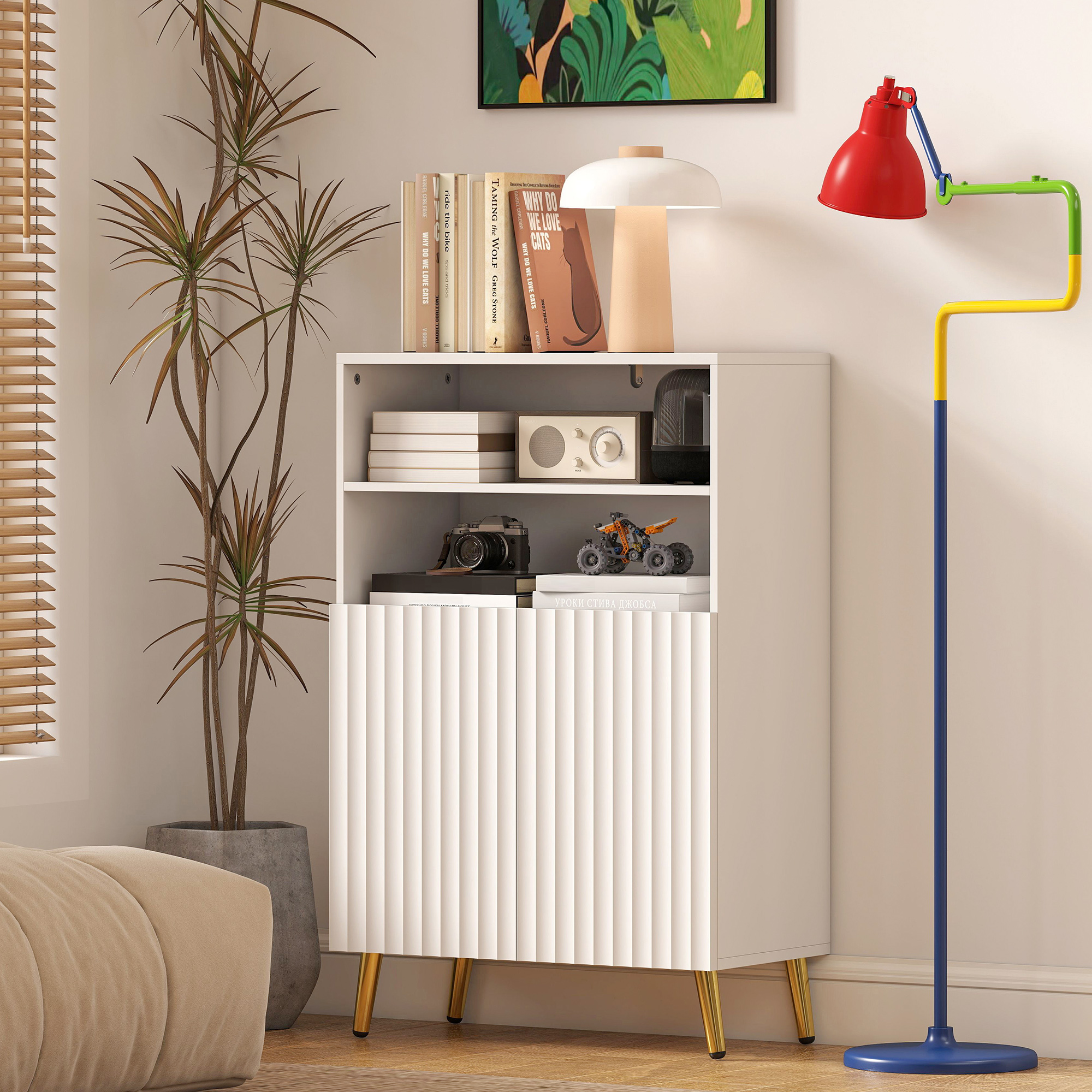 Vannitoakapp, valge, MDF, 60 x 31,8 x 93 cm