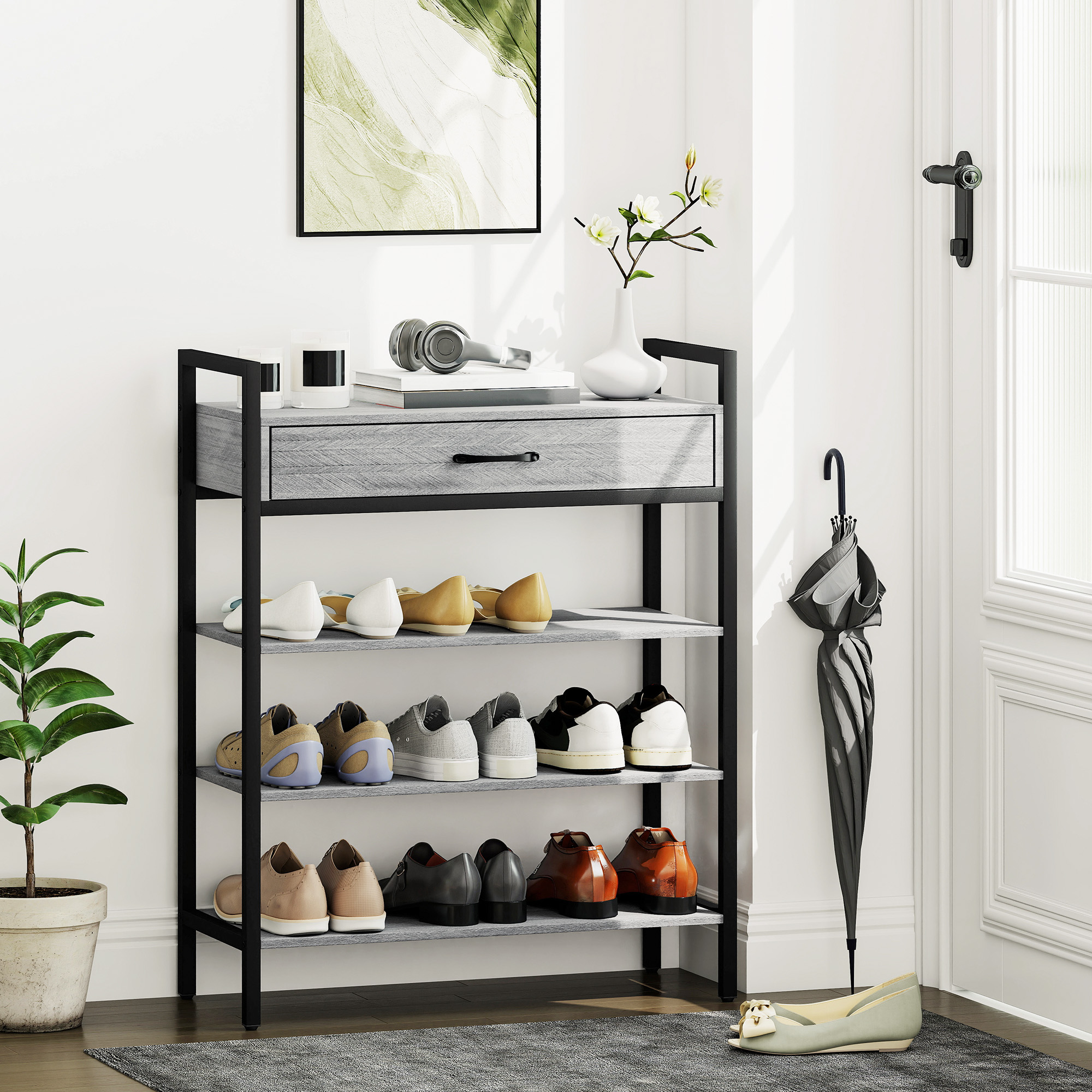 Kingariiul sahtliga, 4 tasandit, hall, 70 x 30 x 87,6 cm