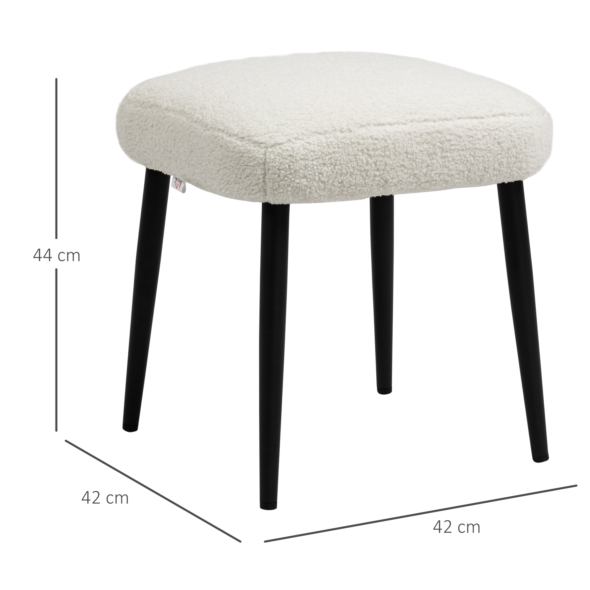 Ottoman, istumispukk, kašmiiri välimus, jalatugi, kreemvalge