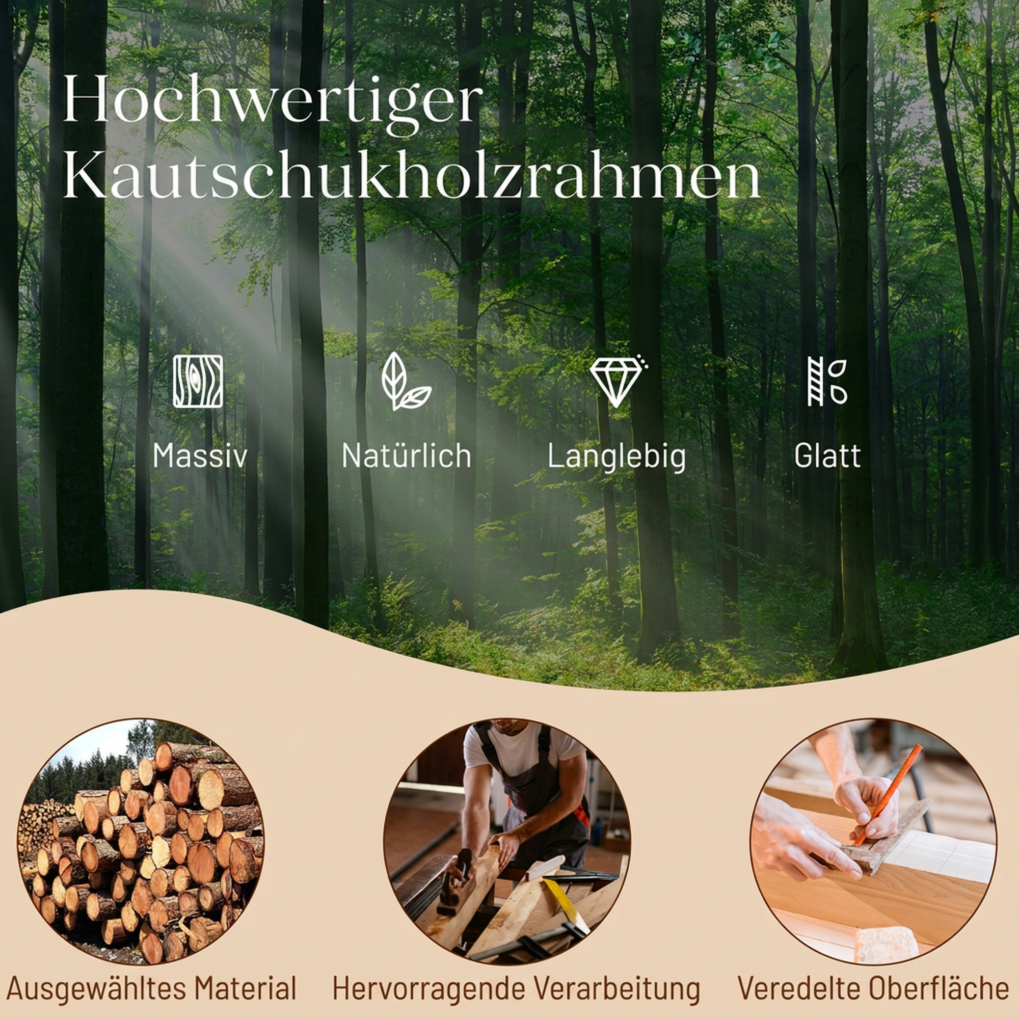 Kiiktool pehme velvetkangaga, beež, 67 x 94 x 105 cm