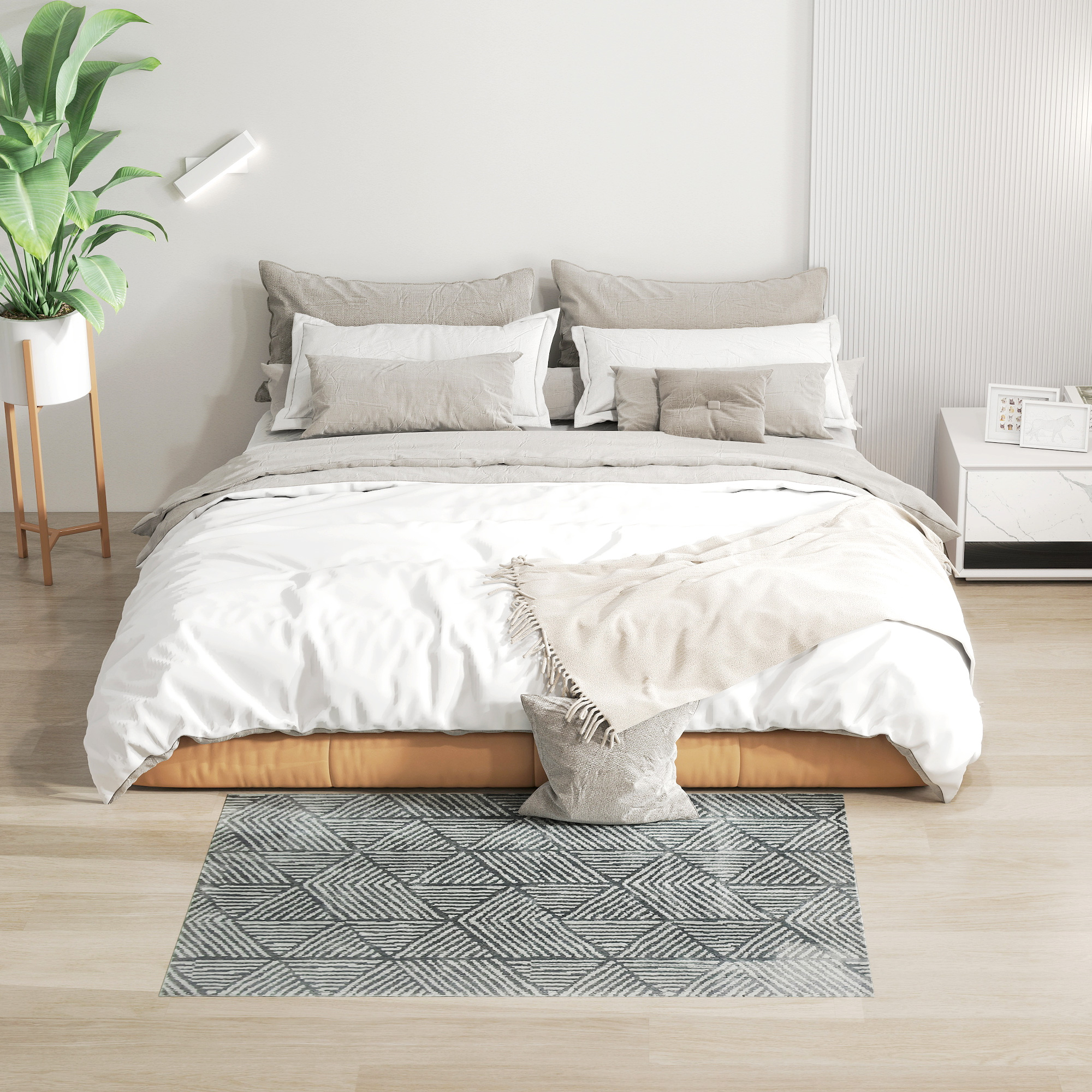 Vaip elutuppa, modernne stiil, pestav, 170 x 120 cm, tumehall