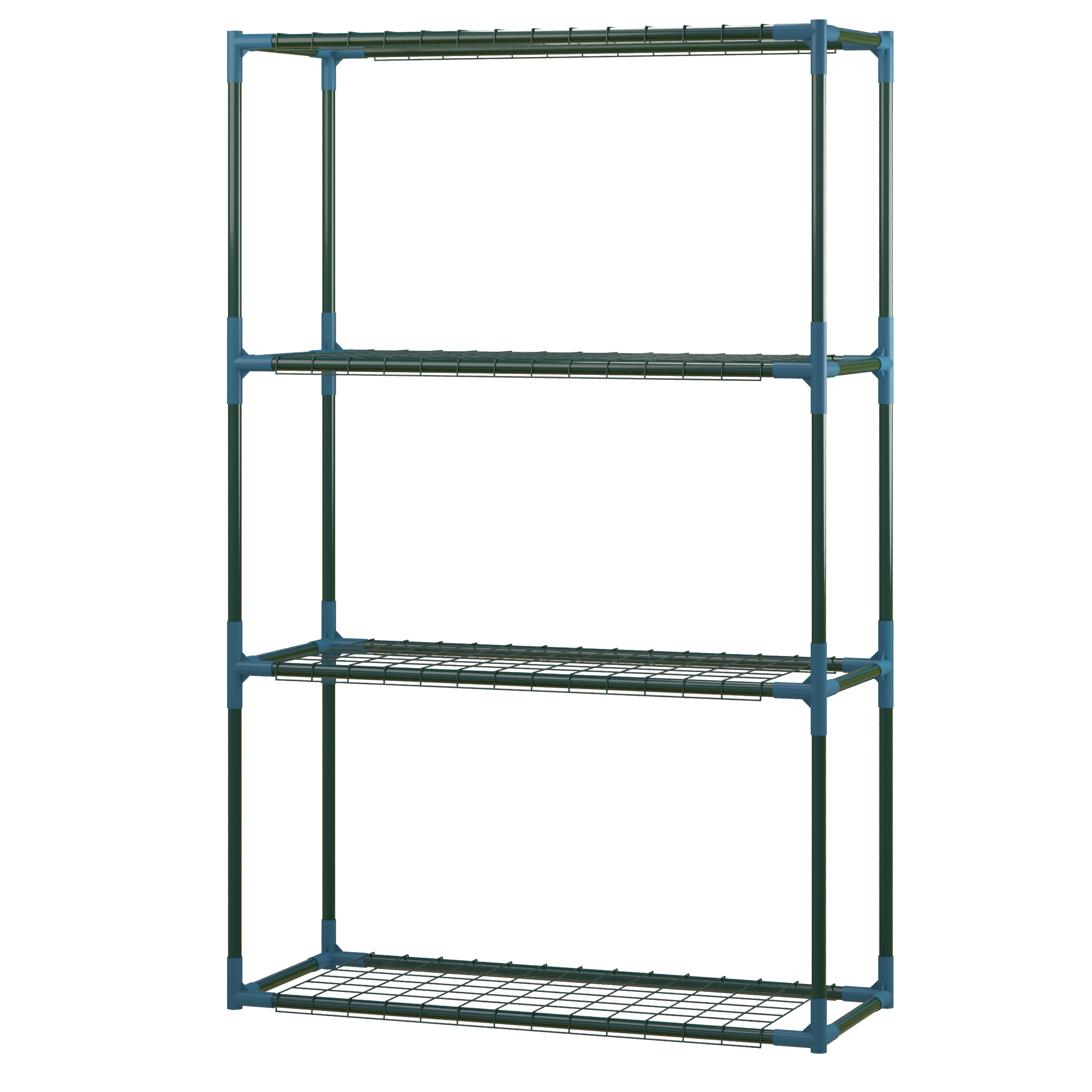 Asetusriiul taimele, 2-osaline komplekt, 4 riiulit kummalgi, roheline, 70 x 27 x 110 cm